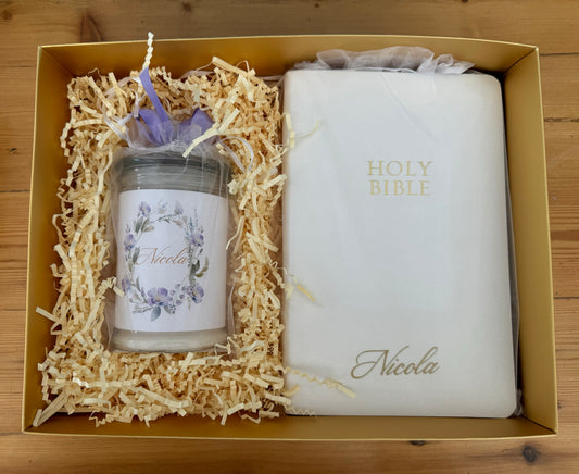 Scented Candle and Bible Set