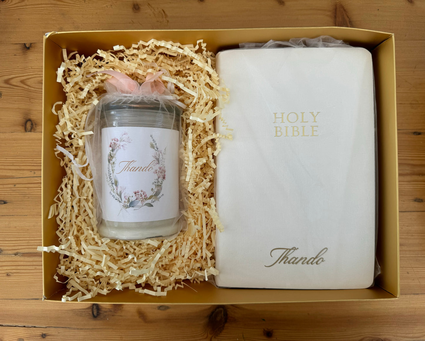Scented Candle and Bible Set