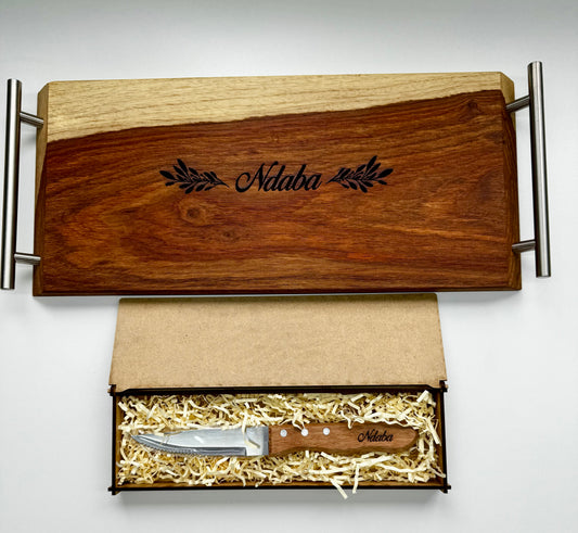 Handcrafted Steak Board with Handles