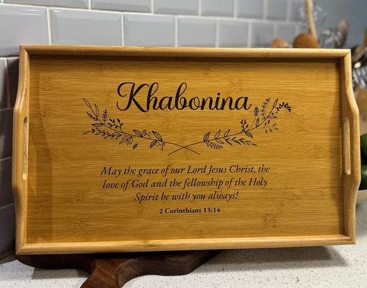 Bamboo Tray with foldable legs