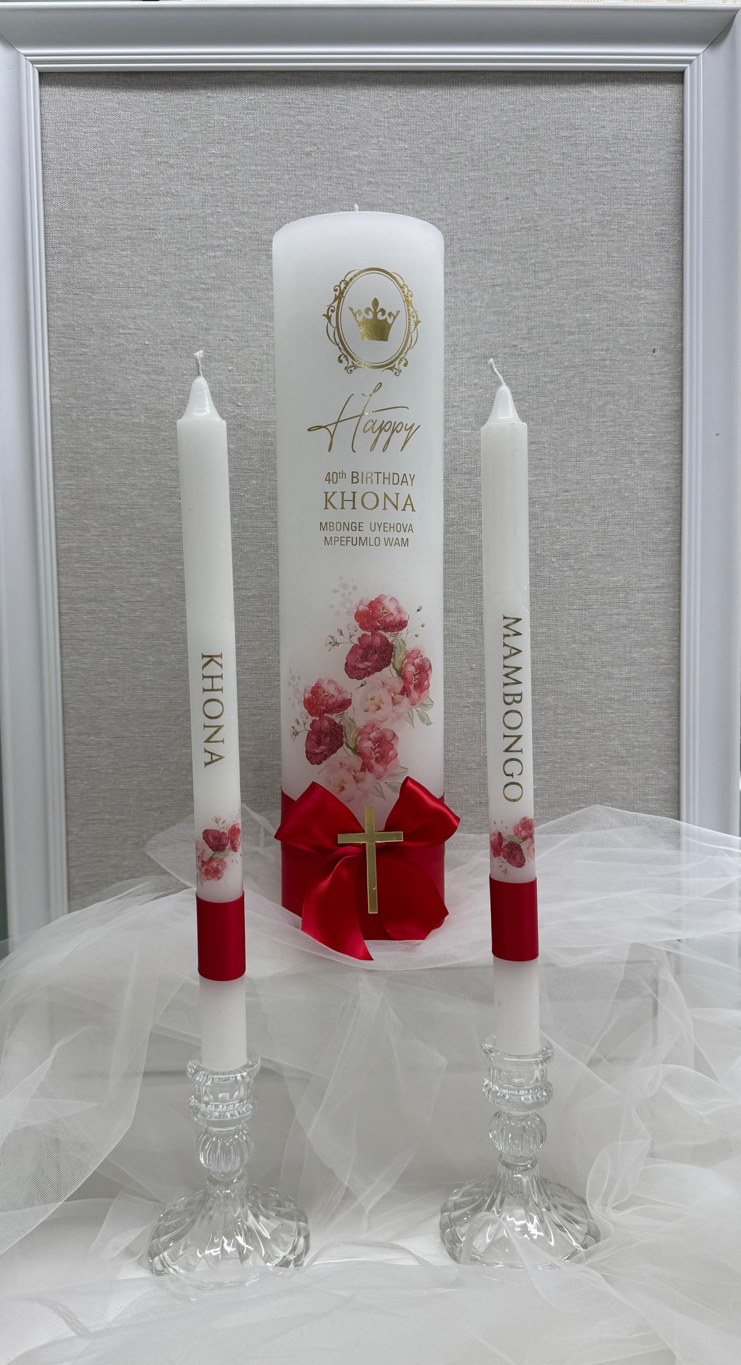 Unity Wedding Candle Set with Glass Holders