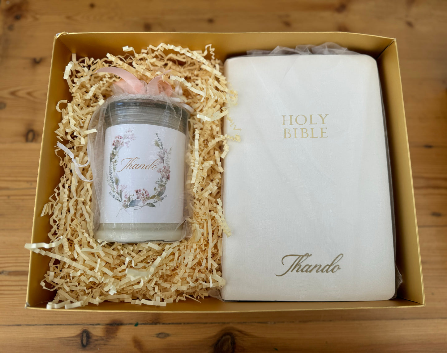 Scented Candle and Bible Set