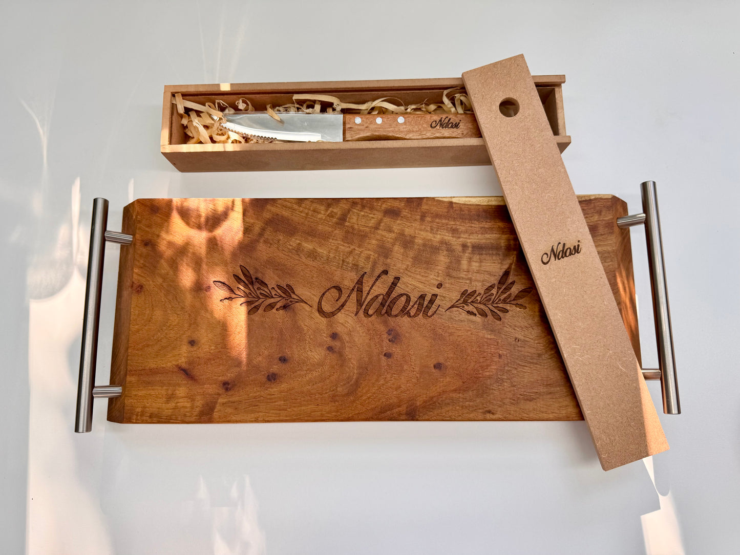 Handcrafted Steak Board with Handles